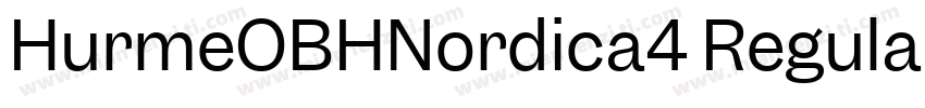 HurmeOBHNordica4 Regular字体转换